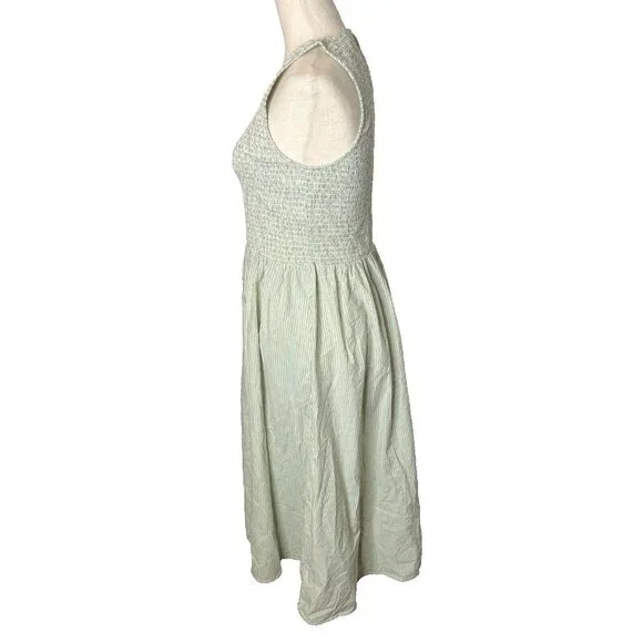 Madewell Womens $118 The Melody Smocked Midi Dress in Stripe Size XXS NP125 - Picture 4 of 9